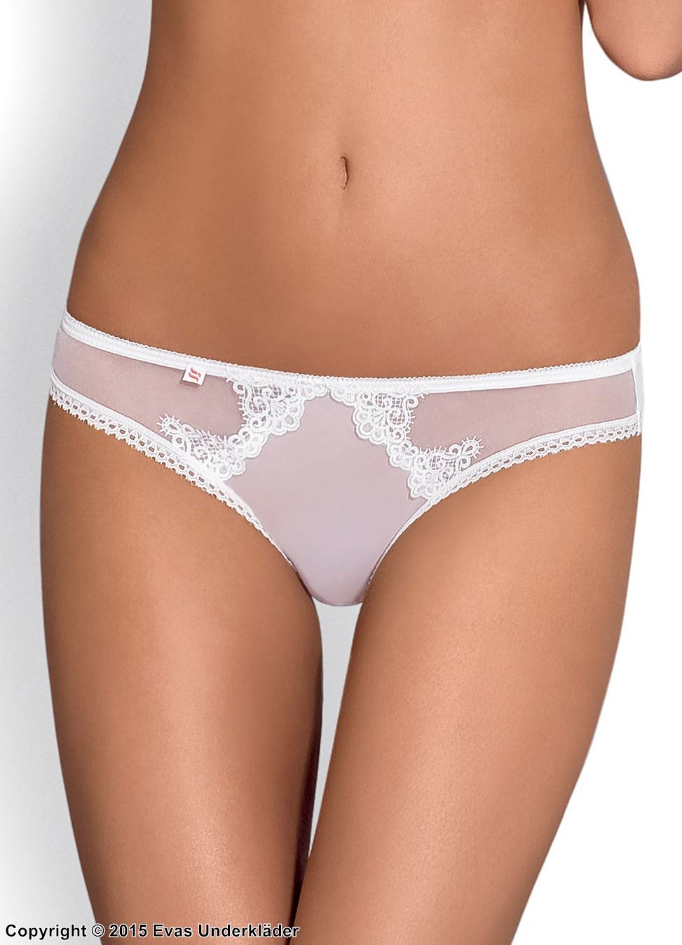 Sheer panty with cute lace details